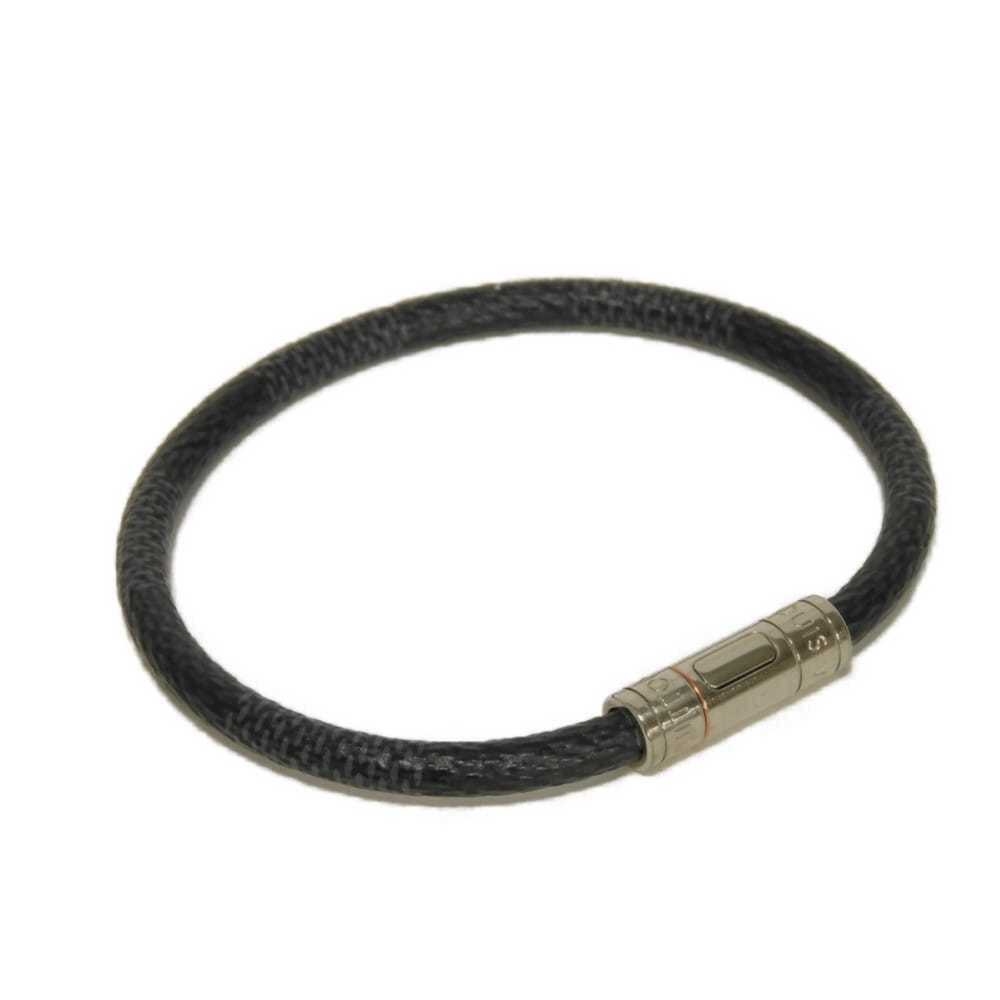 Louis Vuitton Bracelet, Brasslet Keep It (Old Model), Logo, Black, Gray, Silv...